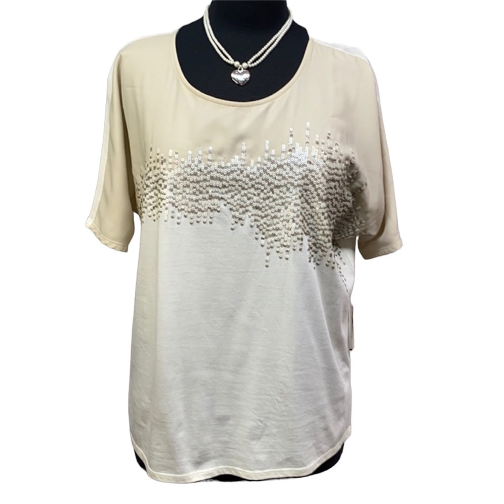 Coldwater Creek Ombré Sequins Blouse